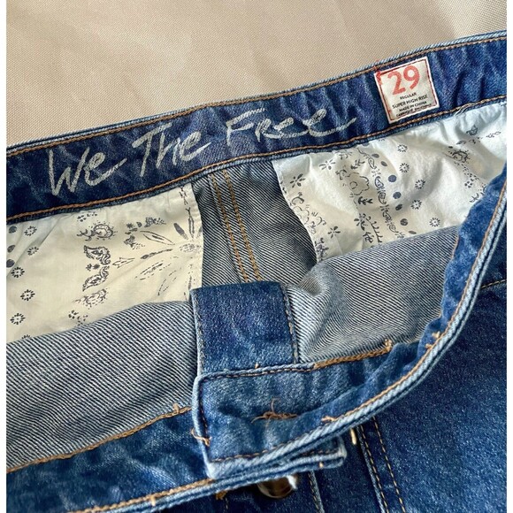 Free People Don't Get Me Wrong Denim Mini Skirt Blue Used OB906858 Size 29 - Picture 5 of 6